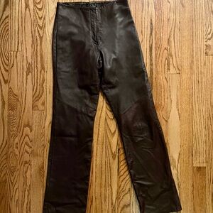 Vintage Brown Leather Pants